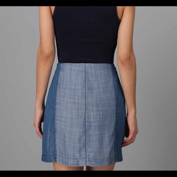 NATURAL FIBER TWO TONE TENCEL SKIRT~ VERY SOFT - Picture 8 of 8